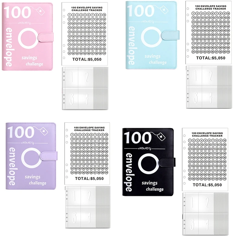 

100 Envelopes Challenge Binder Money Saving Challenge Budget Book 100 Envelope Challenge Binder, Money Saving Binder