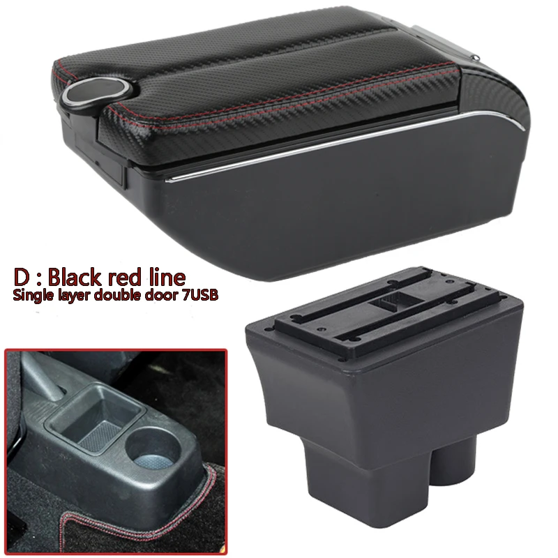 

For Skoda FABIA Armrest For Skoda Fabia 2 Car Armrest box Retrofit parts Storage Box Interior Parts Car Accessories 2008-2014