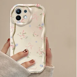 Elegant Clear Flower Rose Design Phone Case - Mi 11i 5G (White)