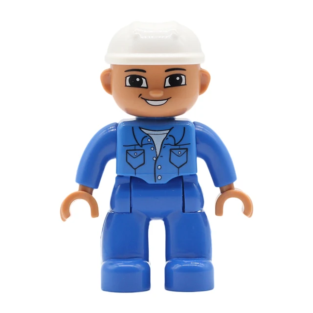 Big Size Action Figures City Princess Policemen Family Building Block Doll Character Accessory Toys Assembly Children Kids Gift Electrician