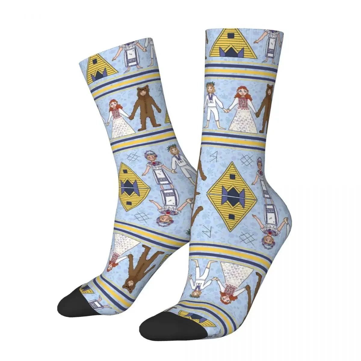 

All Seasons Crew Stockings Midsommar Pattern Socks Harajuku Crazy Hip Hop Long Socks Accessories for Men Women Christmas Gifts