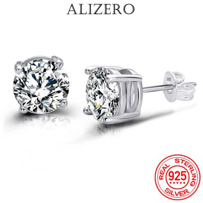 

0.1-2 Carat D Color Moissanite Stud Earrings For Women Top Quality 100% 925 Sterling Silver with GRA Sparkling Wedding Jewelry