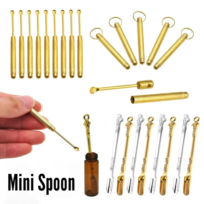1 PCS Metal Mini Shovel Spoon Medicine Spoon Teaspoons Dessert Salt Mini Powder Scoop gold spoon set stainless steel spoon stainless steel fork spoon set stainless steel spoon set glass dessert spoon wooden salt scoop
