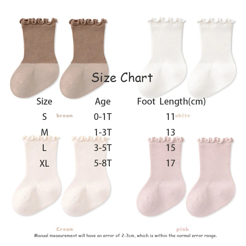 Description Picture 2 of item4 Pairs a Lot MILANCEL New Autumn Baby Socks Toddler Girls Cute Pit Strip Socks Kids Warm In Tube Socks