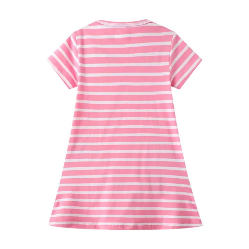 smock dress Jumping Meters Summer Hot Selling Girls Dresses Animals Applique Princess Stripe Baby Clothes Horse Embroidery Birthday Dresses Dresses luxury