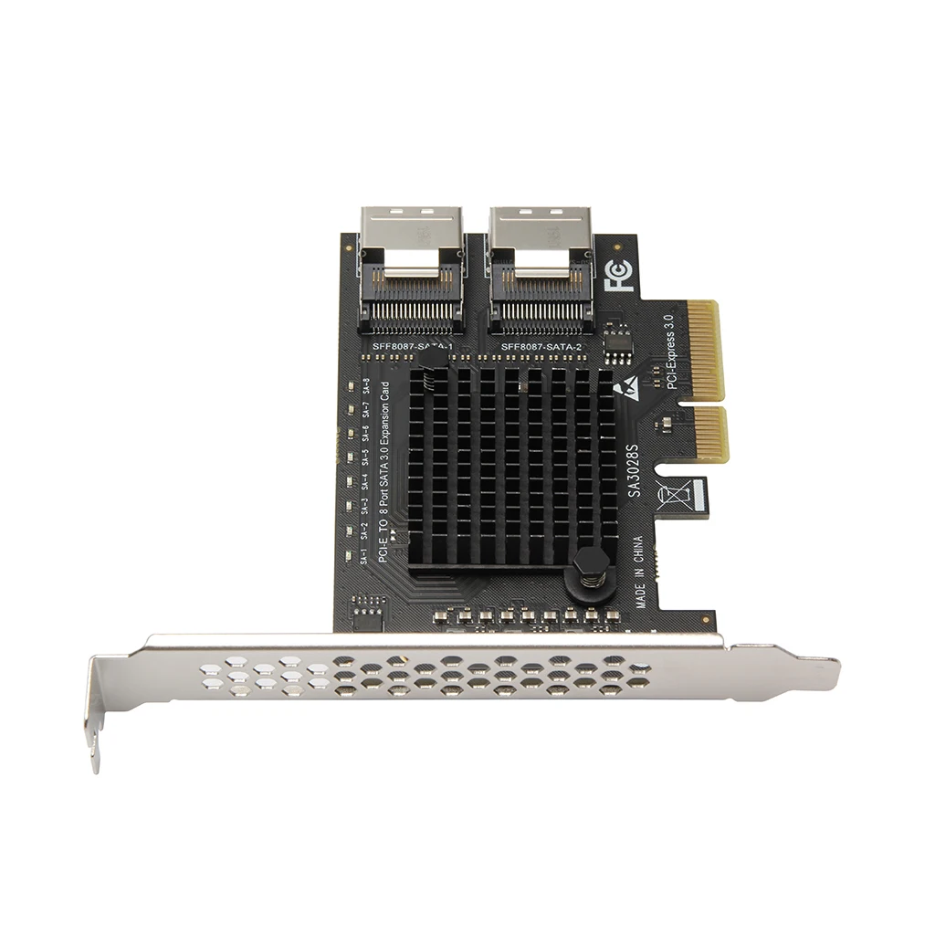 Riser de Expansão para Chia Mining Pcie para Mini Sas 8087 Portas Sata 3.0 6gbps Adaptador Ssd Pci-e Controlador Pci Express x4 Novo - Imagem 6