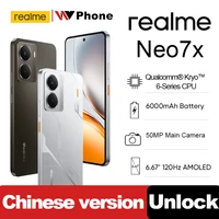 Unlocked Original realme Neo7x 5G 6.67'' 120Hz AMOLED 6000mAh Titan battery 50MP 45W fast charging IP66/IP68/IP69 1