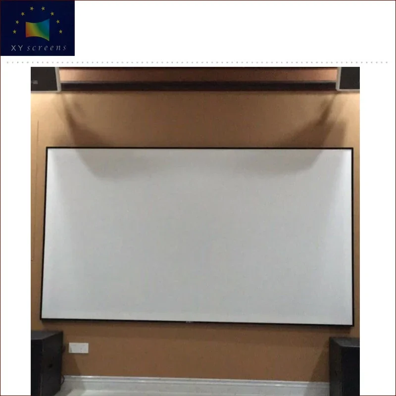 

XYScreen best selling 100 inch fixed thin frame 4K Max Woven Acoustically Transparent Projection Screen for home theater