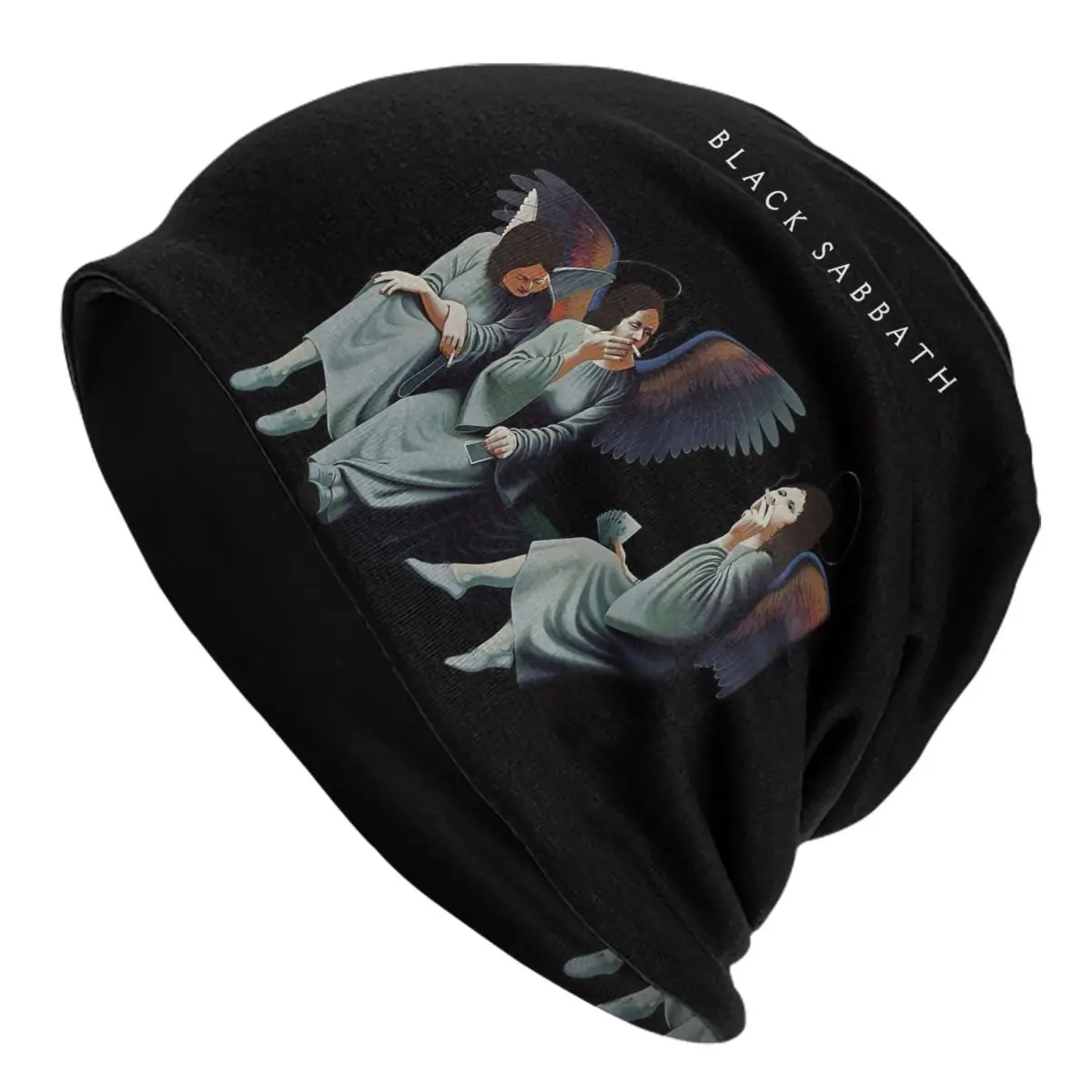 

Black Sabbathe Skullies Beanies Hats Rock Music Goth Unisex Ski Cap Warm Dual-use Bonnet Hat