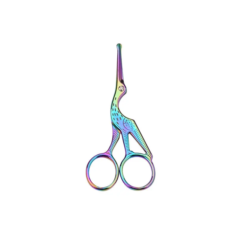 Vintage Crane Shears Tea Bag Tea Shears Bubble Bag Stainless Steel Crane Eyebrow Nose Hair stainless steel scissors