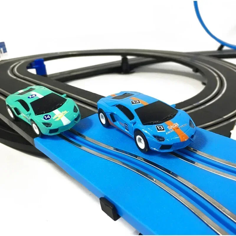 Speed Storm RC Cars Electric RC Track Racing Set with Dual-Player Competition Looping Track Children's Car Toy Christmas Gift 4