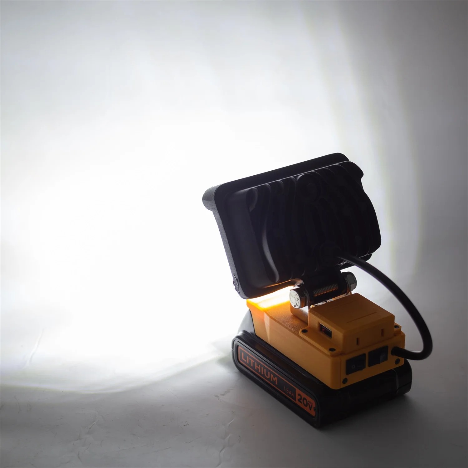 LED Work Light for BLACK+DECKER 18V Lithium Battery w/ USB Flashlight  Portable Emergency Flood Lamp Camping lamp(NO Battery ) - AliExpress, image size:1500x1500