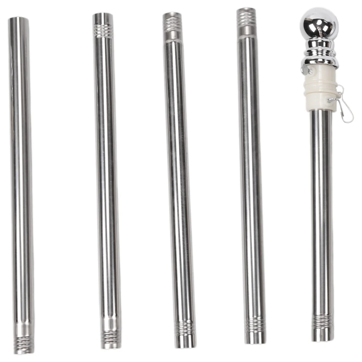 Flagpole Stainless Steel Flagpole Suitable for House Courtyard Garden Anti-Rust (Silver Pole Only)