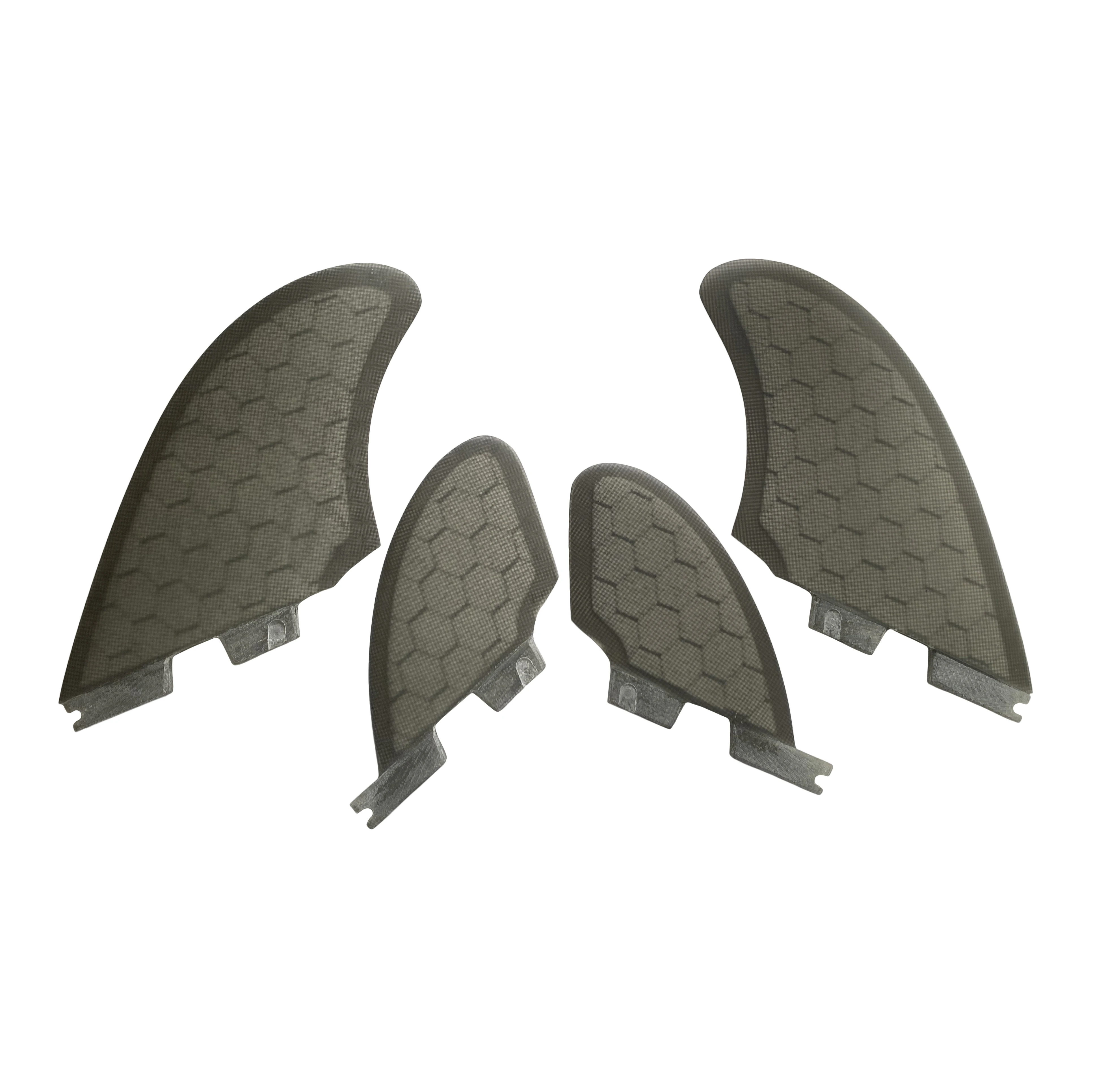Surfboard Fins RISECE FCS 2 Honeycomb Quad Surfboard Fin Gray Quad Set 4 Pieces Set