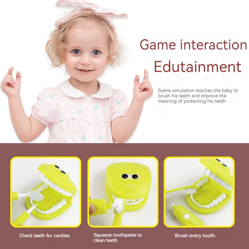 Children Montessori Toys Parent-child Interaction For Girl Boy Dentist Check Teeth Model Doctors Role Play Baby Kid Learning Toy - 2