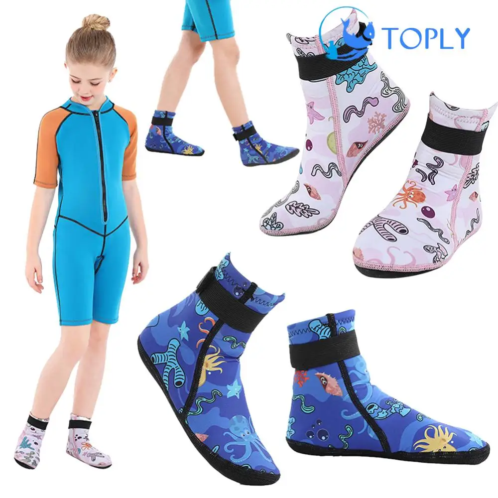 Kids Neoprene Water Socks Sand Socks Anti-slip Swimming Adjustable Toddlers Diving Keep Warm for Water Sports