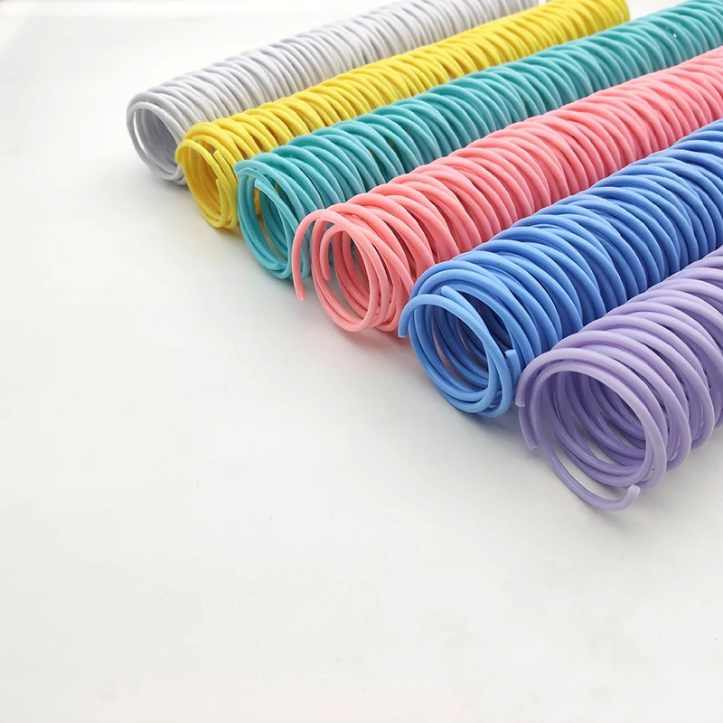 

5pcs 35mm A4 30 Hole High-Capacity Plastic Binding Ring Single Coil Loose-Leaf Spring Spiral PVC Binder for Office Notebook