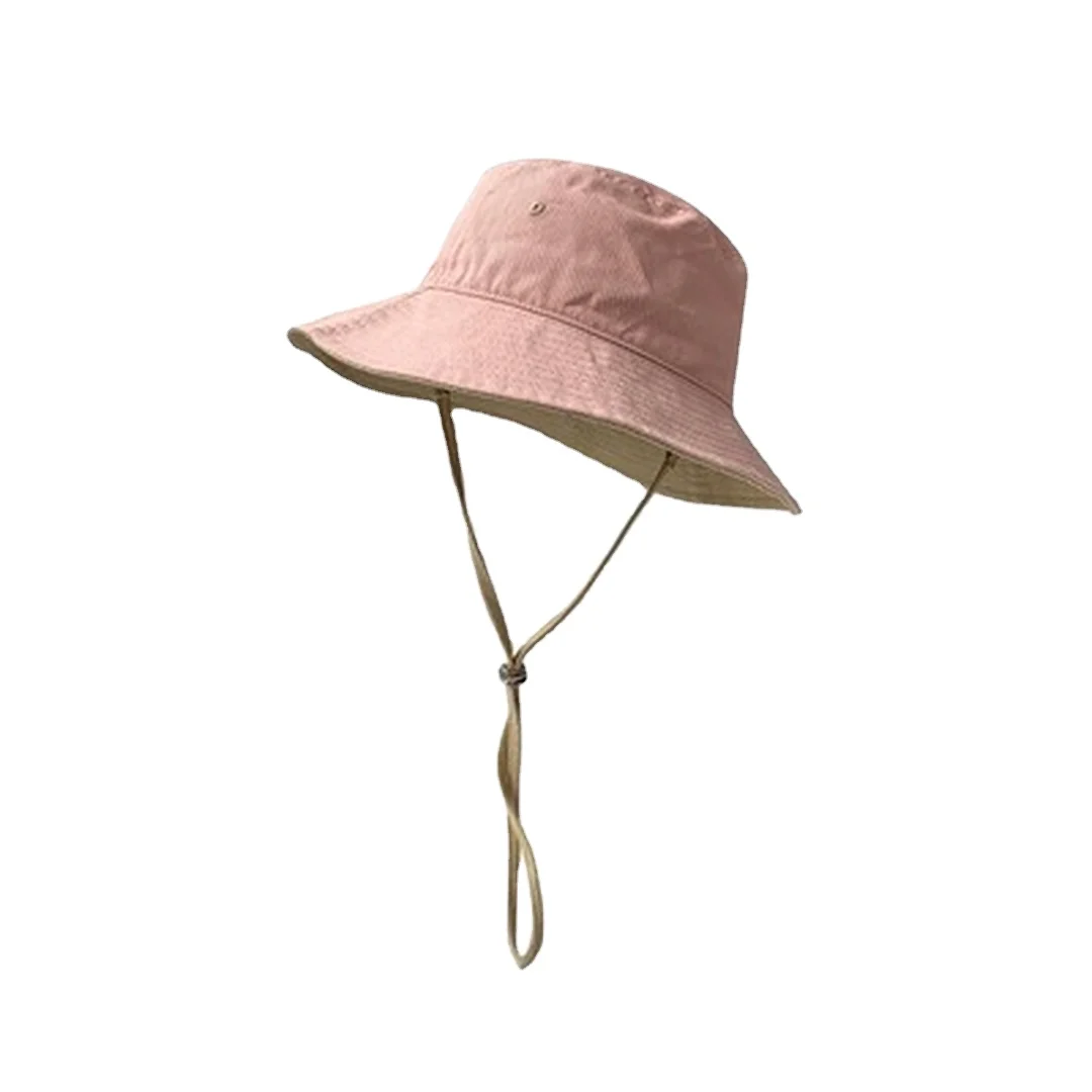 Y2K Japanese Wild Pink Fisherman Hats For Women Men Sunscreen