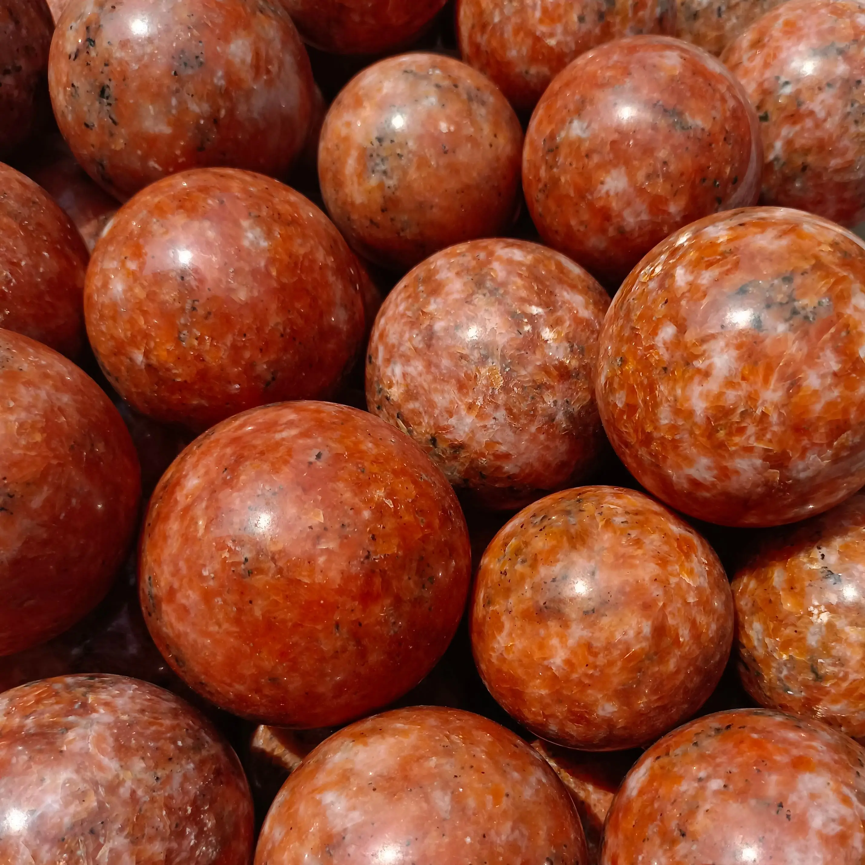 Natural Orange Sunstone Ball, Quartz Crystal, Orange Primordial Stone, Polished, Mineral Reiki, Healing, Wealth, Energy Ball 6