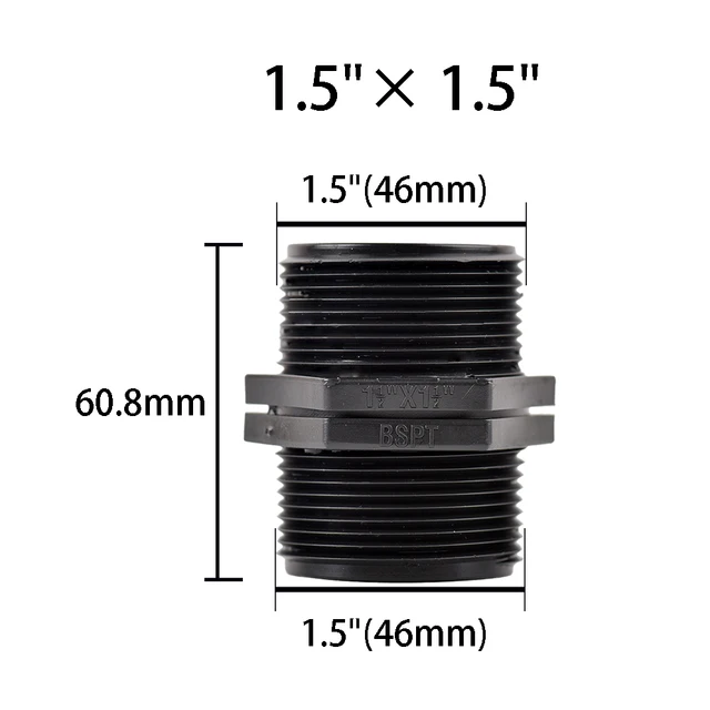 1Pc 1/2 "~ 2" Bsp Műanyag Férfi Szál Egyenlő Átmérőjű Lezáró Gyűrűs Tömlő Cső Egyenes Kapcsoló Vízszűrő Alkatrészek - Image 6