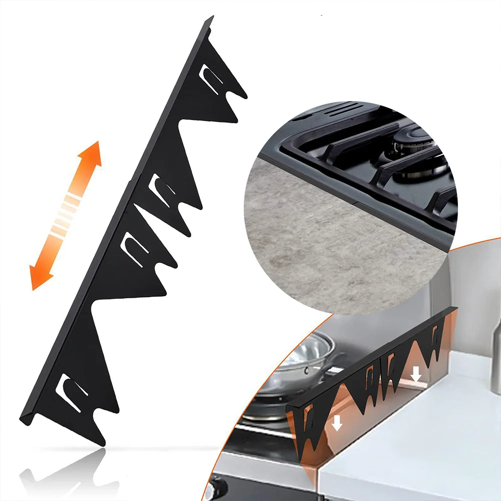 1/2/4 PCS Stainless Steel Stove Gap Cover Easy Retractable Length 13.8'' To 27.5'' Stove Gap Filler Oven Side Filler stove gap cover