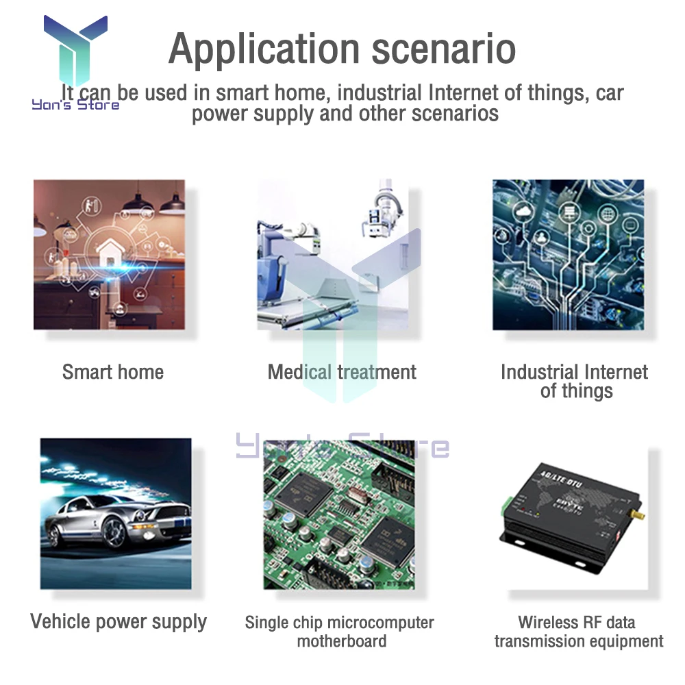 DC Step Down Converter DC-DC Step Down Power Supply Module DC 7-100V to DC 5V 9V 12V 24V 2A Voltage Adjustable Buck Converter Module Voltage Regulators dc step down converter