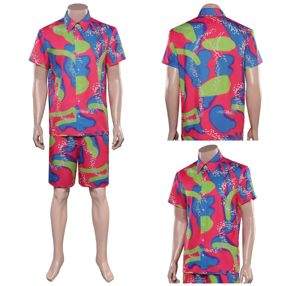 

Fashion Summer Suit Ken Cosplay Costume Shirt Pants Adult Men Male Outfits Halloween Carnival Party Disguise Beachsuit