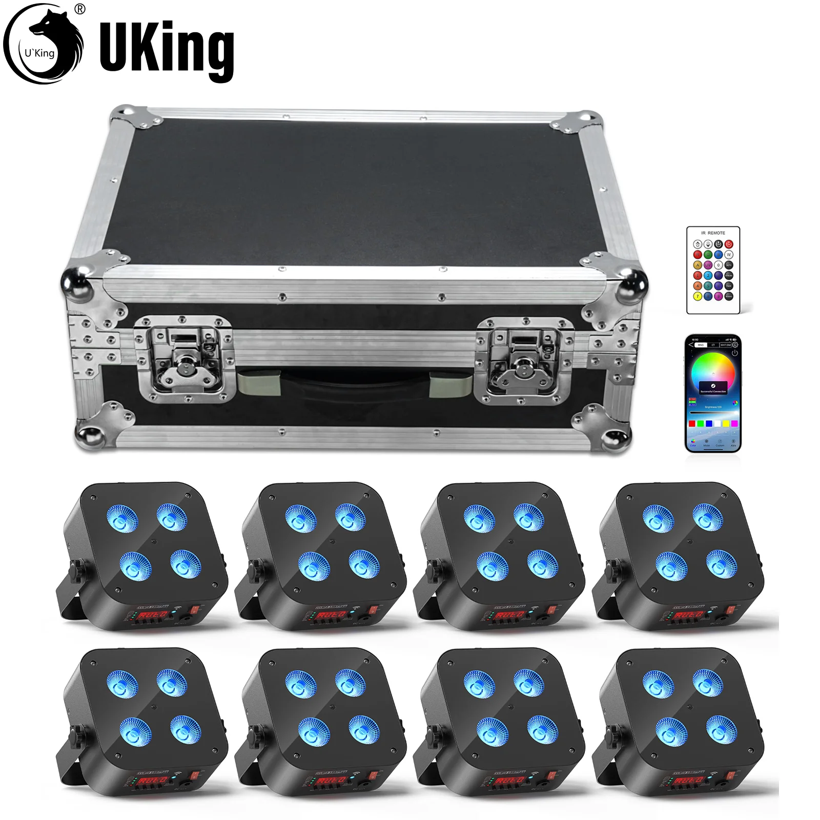 Lumiere Discotheque Interieur ZKYMZL - Mini Lampe LED RGBWA/UV 6 En 1, 50 W, Lumière Rotative, Effet Tête Mobile Avec DMX, Pour Disco, KTV, Club Party Effets Lumière Fête Bar