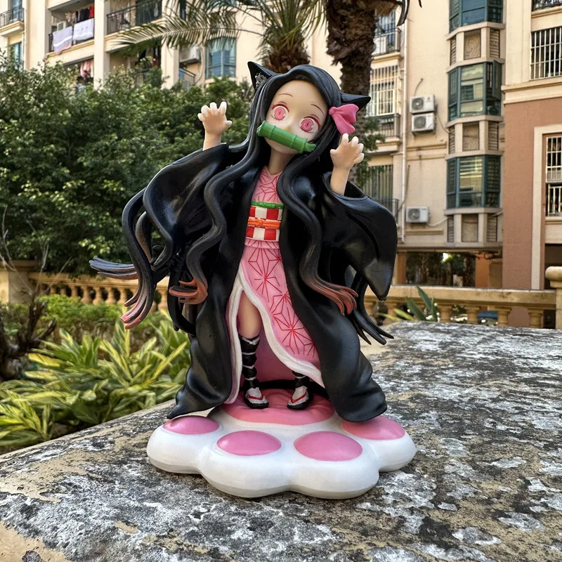 Anime Demon Slayer Kimetsu No Yaiba Kamado Nezuko Cat Cute Car Decoration Action Figure Modelli Giocattoli Regali