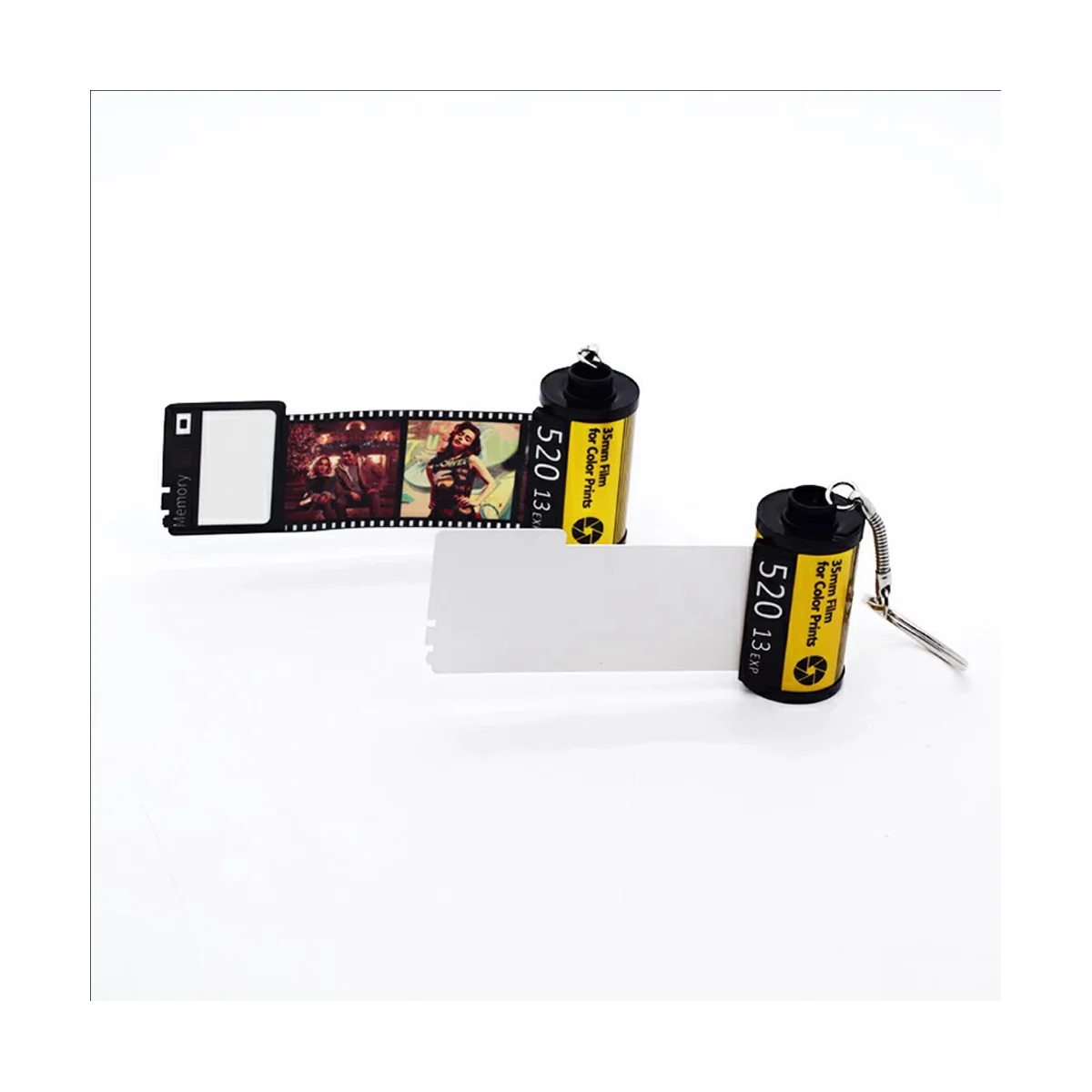 승화 필름 롤 키체인, 맞춤형 키체인, 그림 카메라 메모리 릴 선물, 6 팩