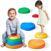 SucceBuy 5PCS Balance Stepping Stones Montessori Children Toys Sensory Training Tactile Sensing for Kids Party Social Games