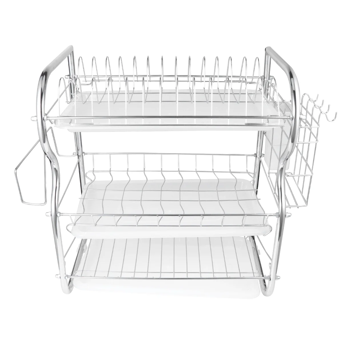 

Kitchen Cutlery Drain Rack Layer Dish Drainer Iron Storage Organizer Rustproof Dishes Plates Organization Shelf