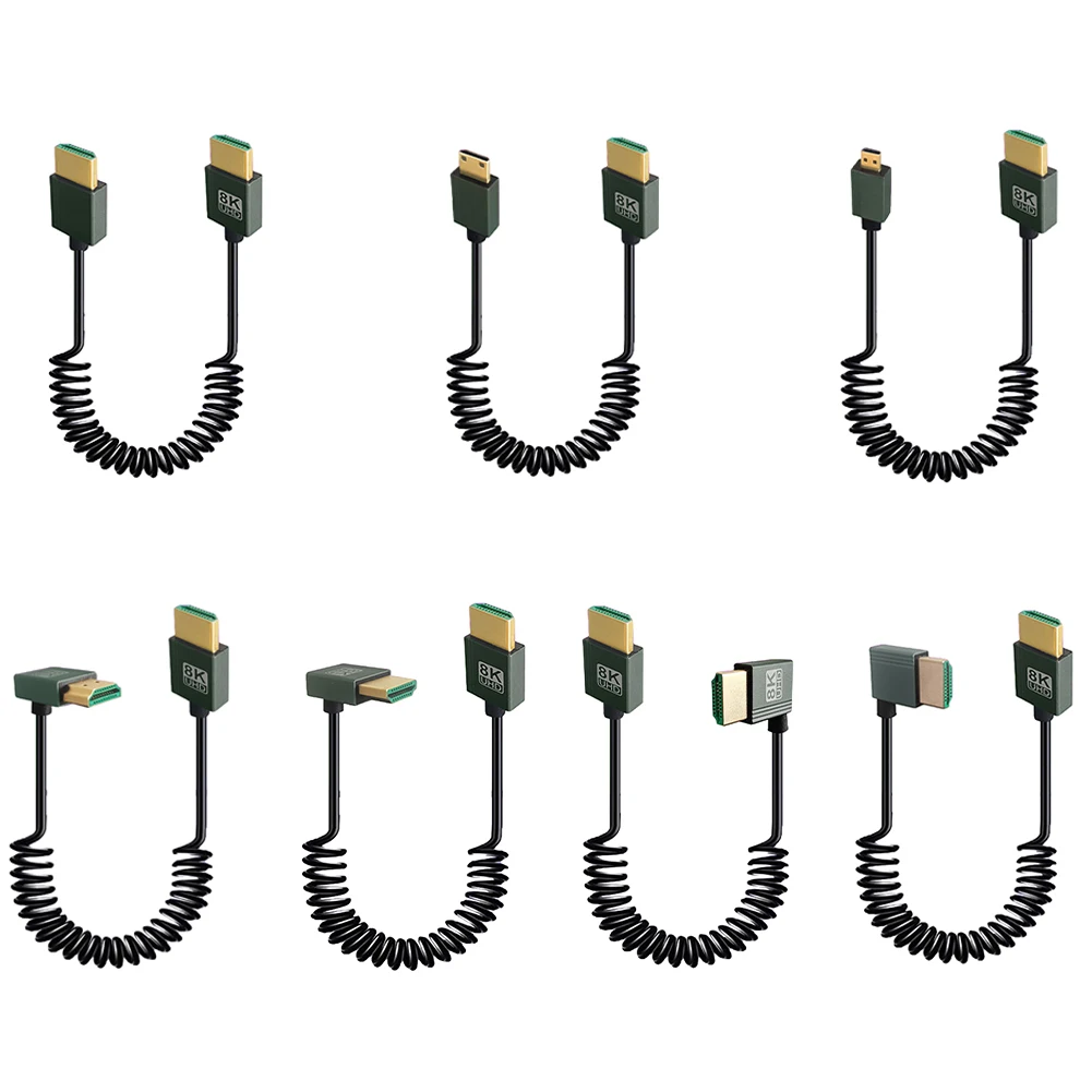 Macho para macho compat vel com hdmi 2 1 cord extension converter mini