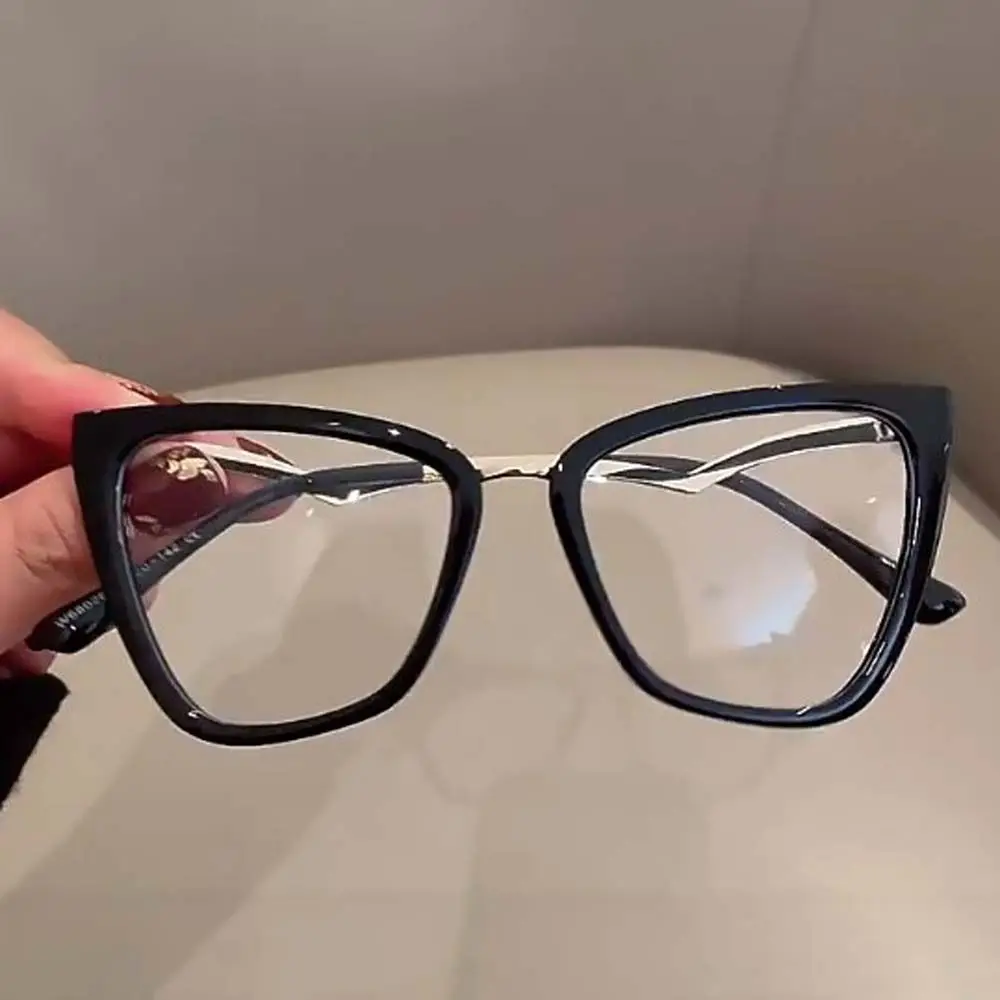 

Metal Glasses Frame Cat Eye Leopard Print Anti Blue Light Glasses Anti Radiation Glasses Women Glasses Frame Cat Eye Glasses