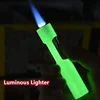 New Torch Luminous Lighter Jet Cigarette Cigar Accessories Pen Airbrush Butane Refill Metal Windproof LighterGadget gift for men 1