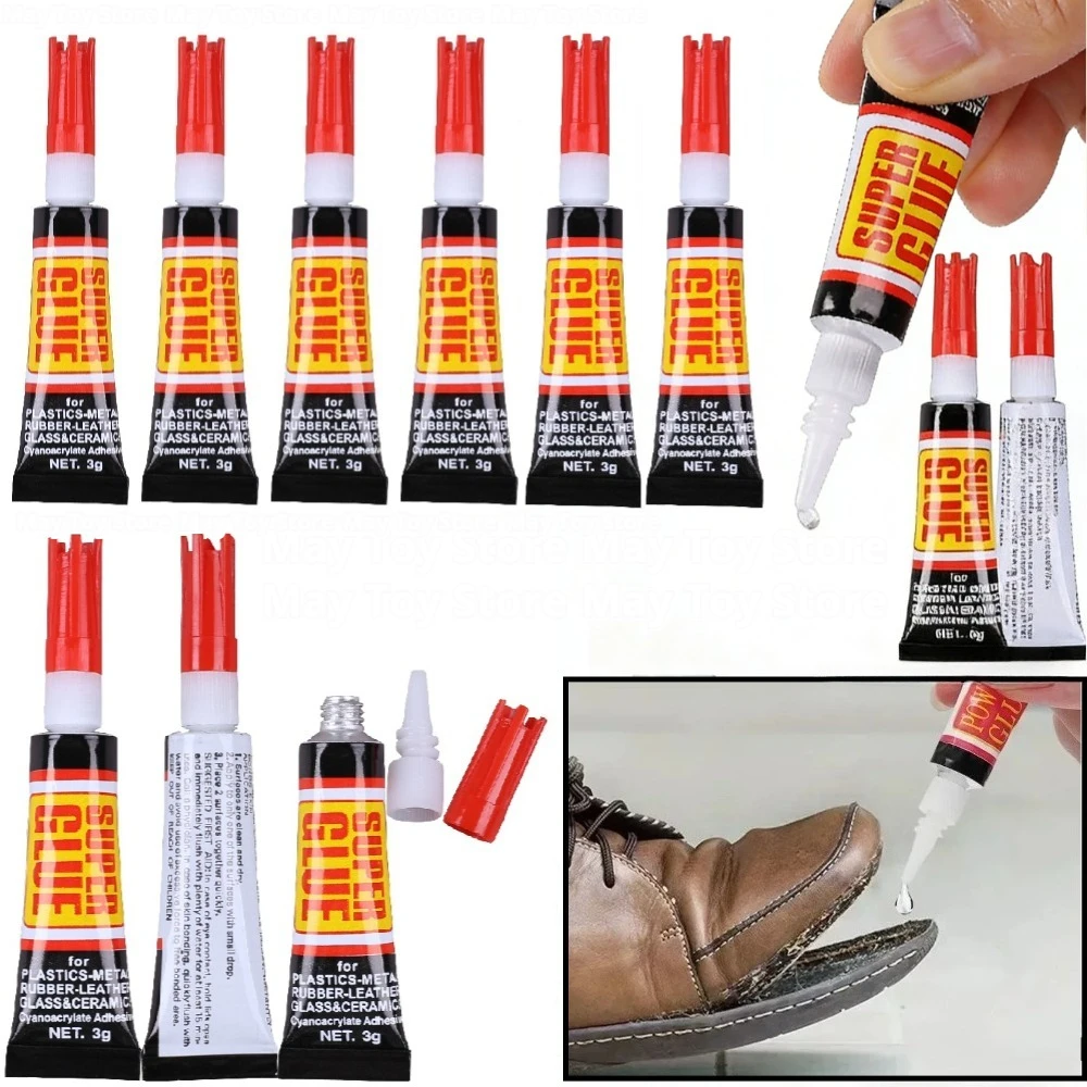 กาวซุปเปอร์กลู 502 สำหรับซ่อมรองเท้า ไม้ ยาง โลหะ แก้ว ซียาโนอะคริเลต ยึดติดทันที หนัง เจล 1