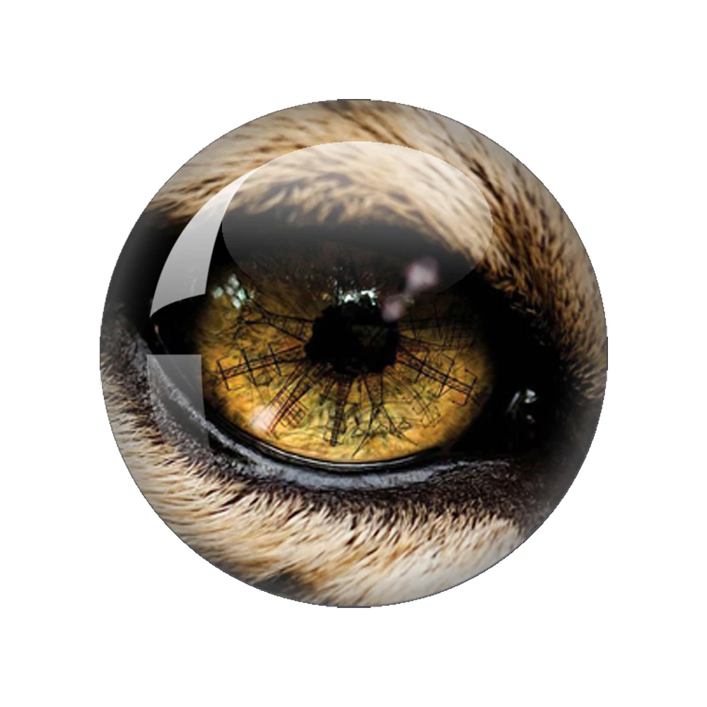 thumbnail image 1 of Cabujón de cristal con forma de ojo de dragón en pares, 12 mm, 16 mm, 18 mm, 20 mm y 25 mm, redondo, para fotografía, con parte trasera plana, 1 of 5