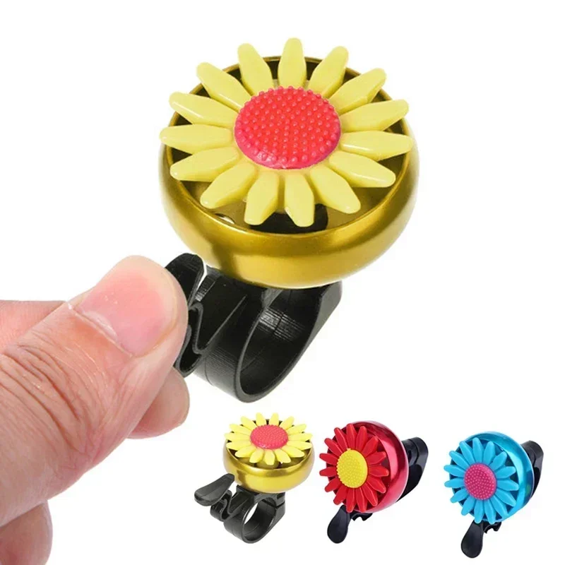 Multi-color Kids Bicycle Bell Daisy Flower Horns Bike Children Cycling Ring Alarm for Safety Cycling Handlebars Bike Accessories