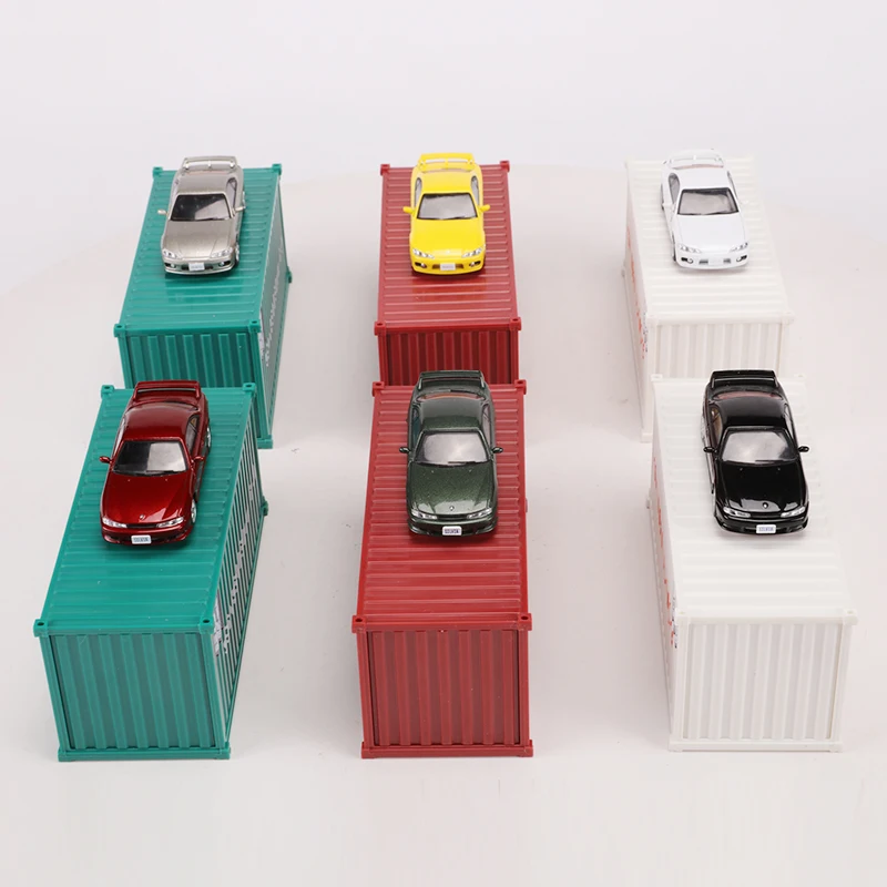 1:64 Nissan Silvia S14 S15 DieCast  Alloy Car Model Container Trucks