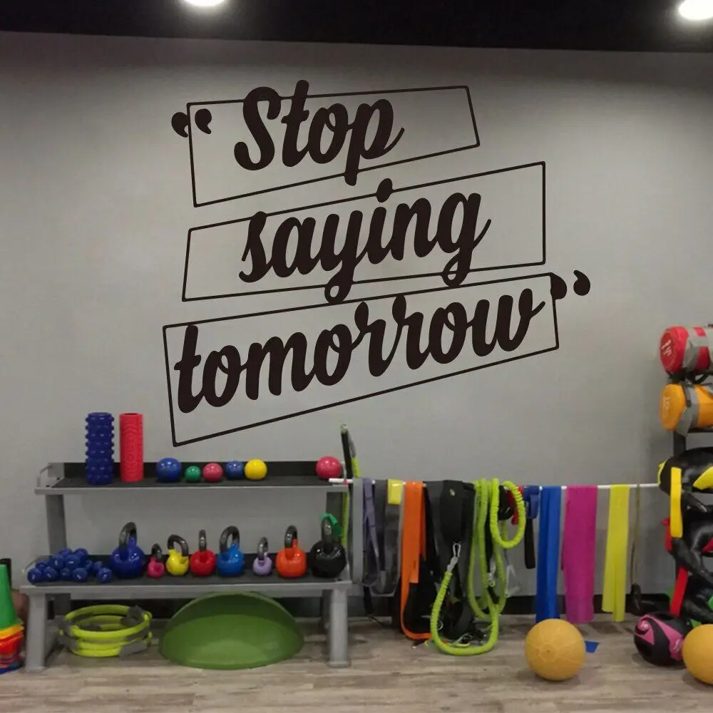 Stop Dicing Citazione Di Futuro Adesivo Da Parete Office Gym Fitness Inspirational Citazione Motivazionale Decalcomania Da Parete Work Out Kids Room V