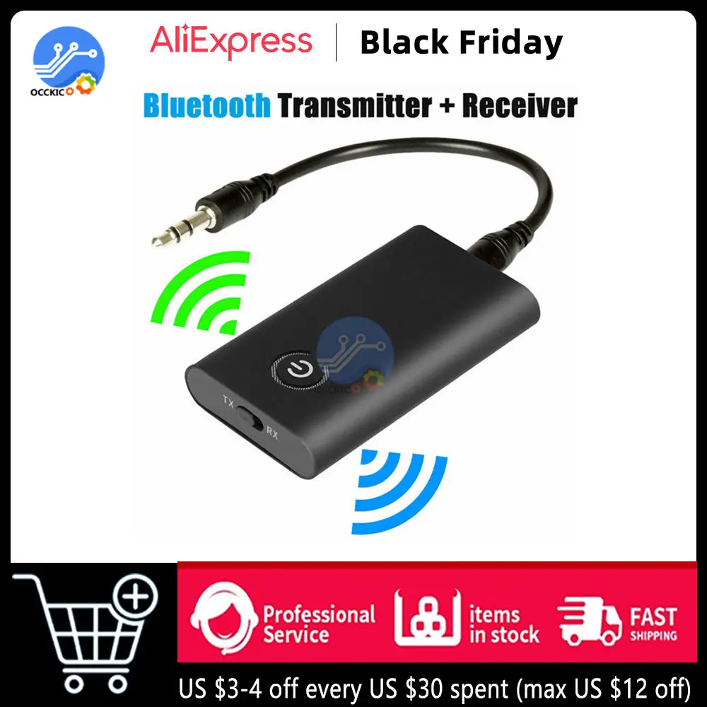 Bluetooth 5.0 Transmitter Receiver Wireless Audio Adapter 2 in 1 A2DP 3