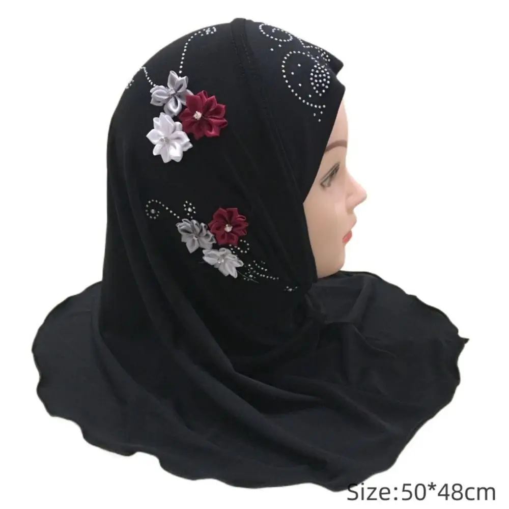 Cotton Hijab Head Wrap Islamic Scarf for Kids Girls