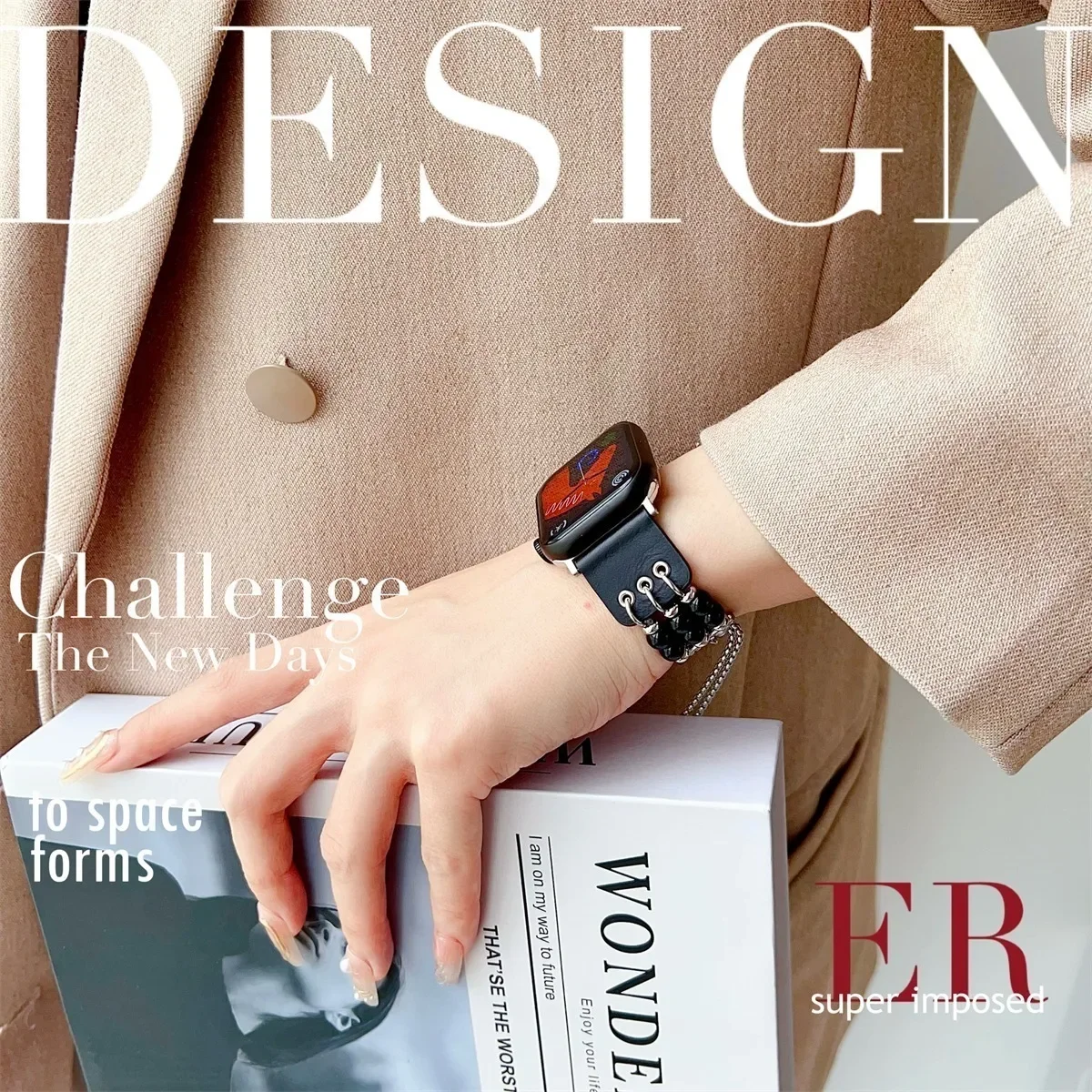 Kellarihm iWatchi jaoks 42/44/45/46/49mm 38/40/41mm metallist moodne kellarihm kellaseeria Ultra2 jaoks 10/9/8/7/6/5/4/3/2/1_voghion.com