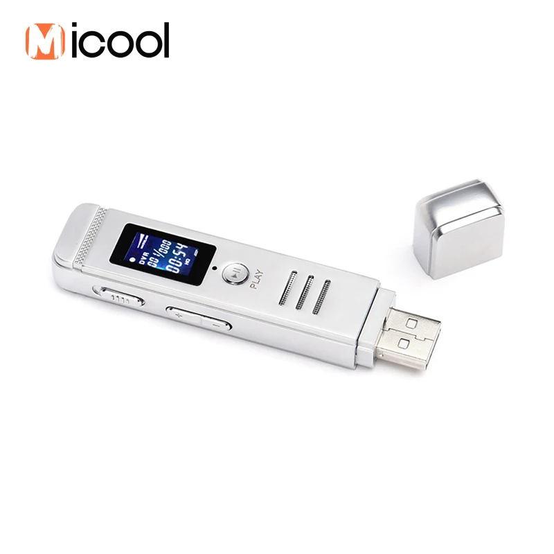

Mini USB Voice Recorder 8GB One-key Recording Voice Activated Recording Pen Mini Dictaphone MP3 Player boton grabador de voz