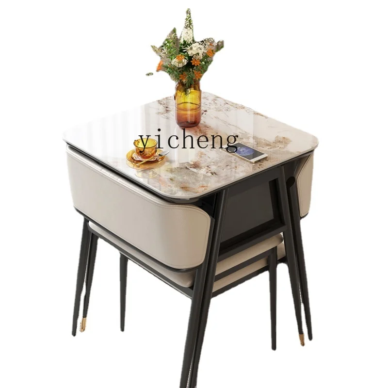 

Xl Balcony Tea Table Household Small Tea Table Simple Living Room Table and Chair Combination Side