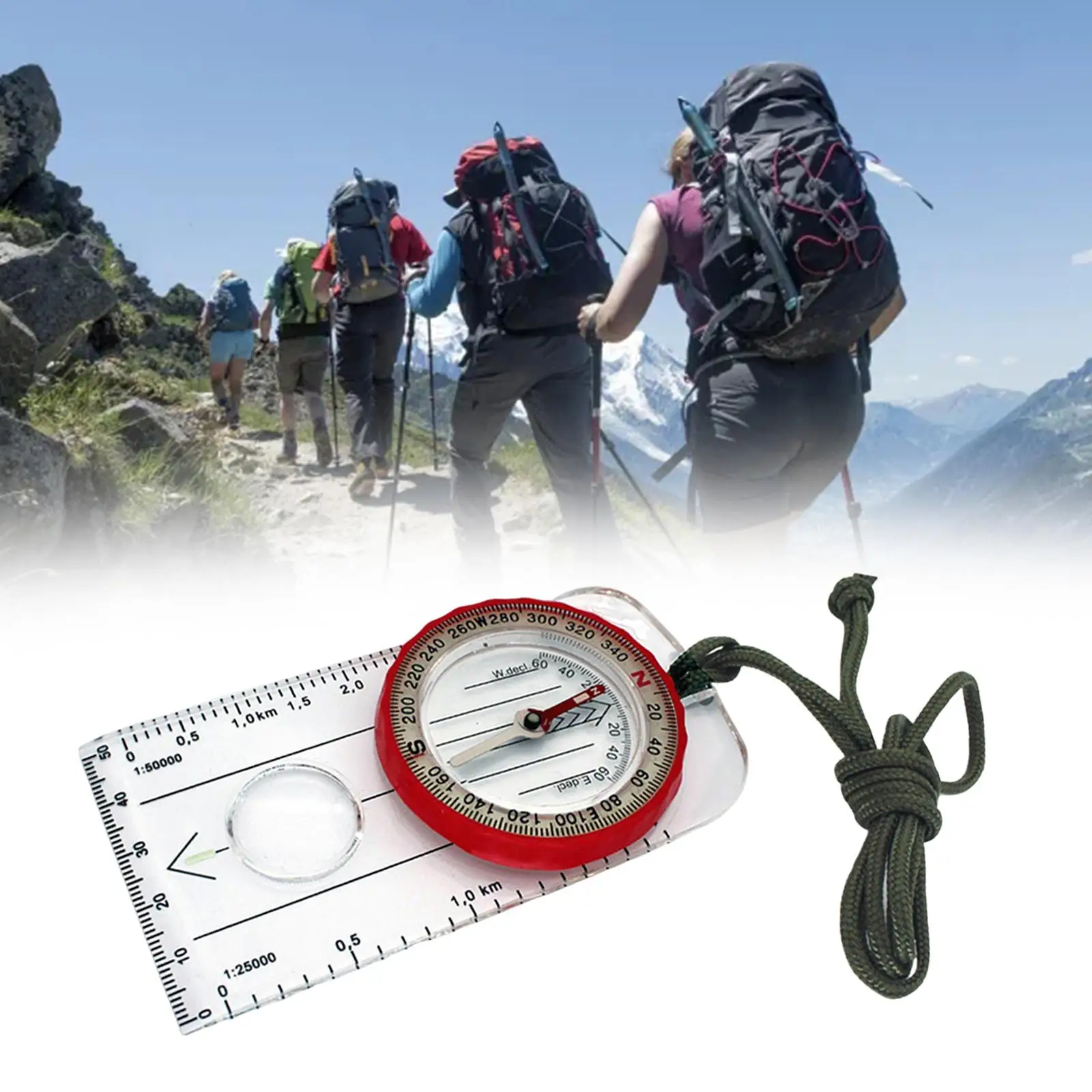 Orienteering Compass with Lanyard Hiking Compass for Survival Hiking Outdoor