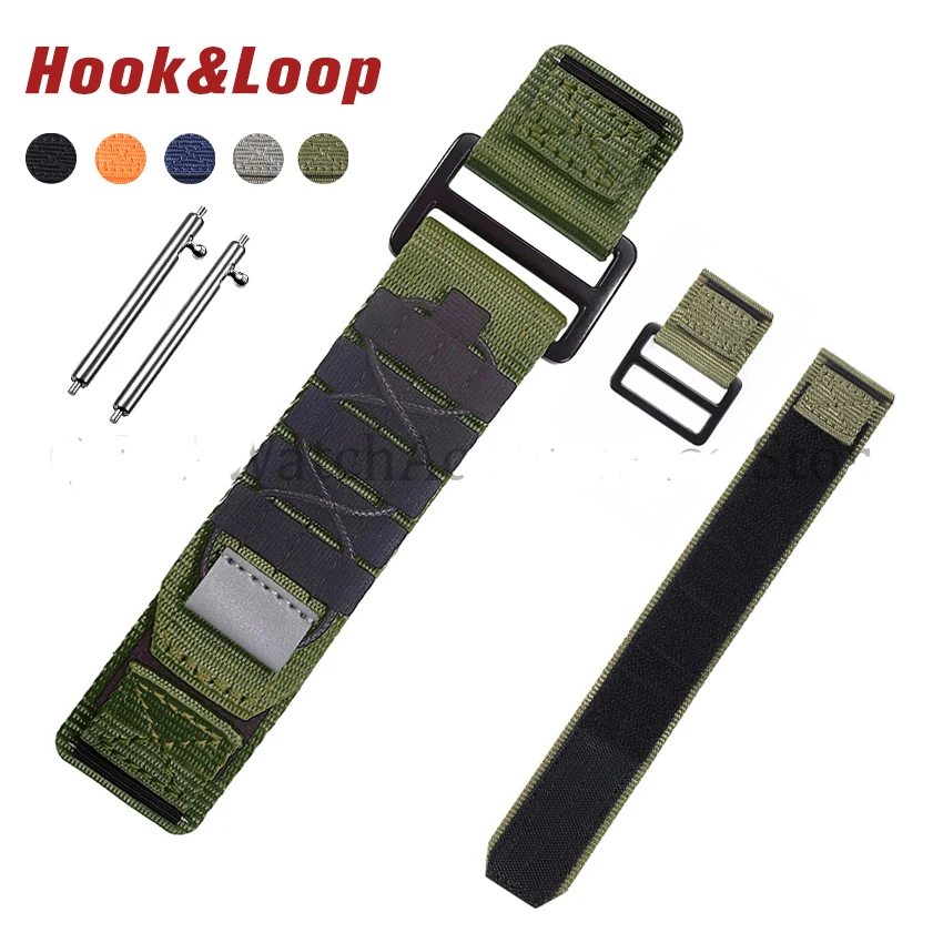 20 22Mm Canvas Hook Loop Watch Band Per Swatch Cinturino In Nylon A Sgancio Rapido Per Omega Bracciale Da Polso Sport Cintura In Tessuto Da Uomo Milit