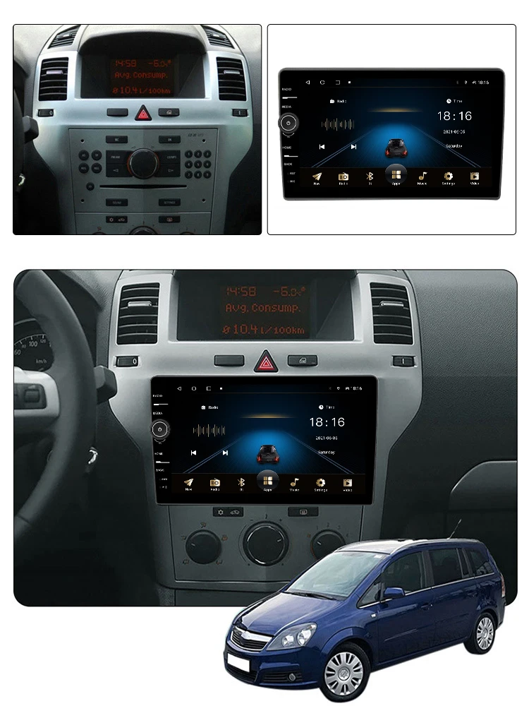 Android Car Radio Multimedia Video Player Auto Stereo For Opel Zafira B  Astra H 2005-2014 Support Swc Carplay With Dvr Cam Frame - Car Multimedia  Player - AliExpress