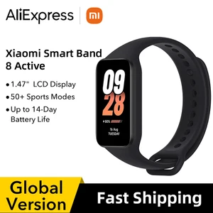 Новинка! Глобальная версия Xiaomi Smart Band 8 Active 1,47 "ЖК-дисплей Bluetooth 5ATM водонепроницаемый пульсометр 50 + спортивные режимы