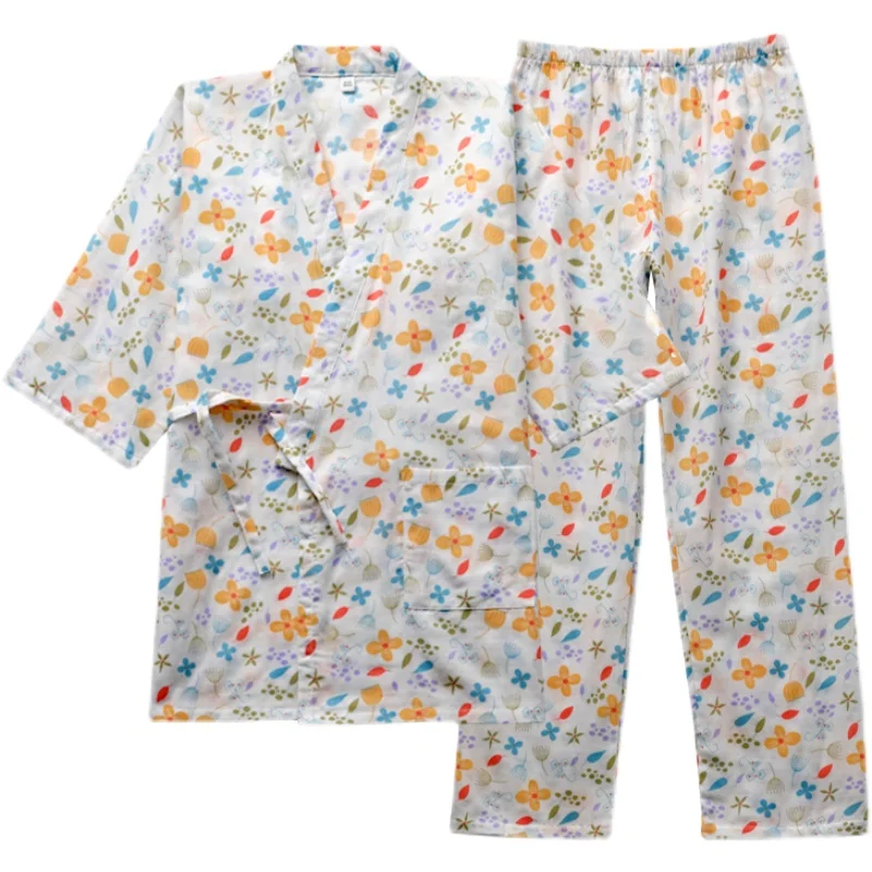 pigiama-kimono-giapponese-da-donna-in-puro-cotone-filato-legato-pantaloni-a-maniche-a-sette-quarti-stampato-sudore-al-vapore-home-wear-sottile